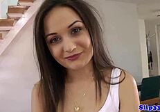 stunning teen rides old man's cock pov cowgirl until she explodes with emotion