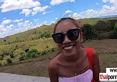 ever seen a cute thai teen suck big white cock outdoors?