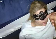 Pretty Young Petite Tatted White Girl Takes Quick Facial Cumshot After Blowjob