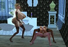 mortimer fucks horny gilf granny milf at office while bella catches threesome bimbo action