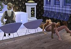 mortimer fucks horny gilf granny milf at office while bella catches threesome bimbo action