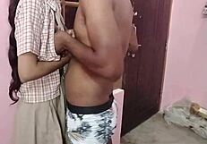 In Emotional Bliss Desi Schoolgirl Rides Boyfriend's Huge Cock in Village Ranch