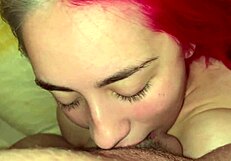 Blonde 18yo Gags on Cock with Choking Facefuck Domination in Full POV