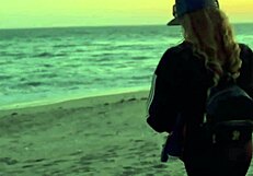 Blonde Yoga Babe's Bubble Butt Thong Tease at Beach Party Craves Monster Cock Leather