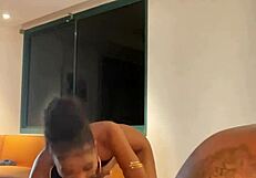 brunette teen glasses fishnets shoves huge 8cm buttplug in hairy ass for crazy gape orgasm