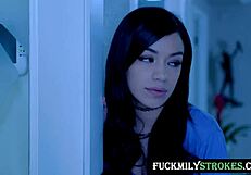 Savannah Sixx Blows Father-in-Law Then Cowgirl Rides to Creampie