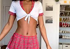 My waist sways lightly dancing lost in schoolgirl masturbation bliss
