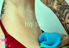 step sister shaves my armpits turning into hot lesbian foot lick and pussy play outdoors