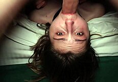 Pretty girl teases massive cock before swallowing thick cum load from funky town