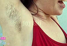 step sister shaves my armpits turning into hot lesbian foot lick and pussy play outdoors