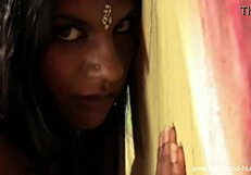 sensual indian brunette dancer teases you nude and erotic