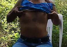 Petite Latina Gives Steamy Outdoor Blowjob With Her Soft Natural Tits Bouncing