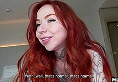 Overwhelmed by pounding hot french redhead's big ass on christmas