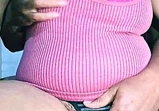 juicy indian girl shows her hairy spot and big boobs up close.