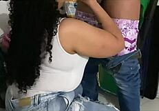 Rescuing that huge ass sexy Venezuelan housewife from mall for bareback pussy licking