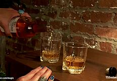 Shemale tempts officer with kinky assfucking lure