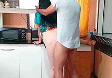 i sneak into the kitchen and pound my stepmom's wet pussy hard