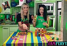 Stepsisters' Hot Sauce Challenge Turns Into Threesome With Stepbro