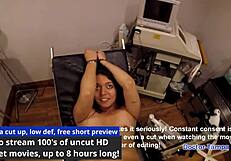 open wide selena perez for dr tampa's deepthroat gag on backstage shower latex choking handjob