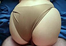 big ass girl slurps cock before rough doggystyle and creampie pounding?