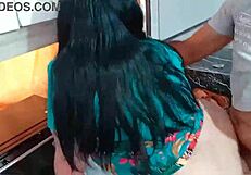 i sneak into the kitchen and pound my stepmom's wet pussy hard