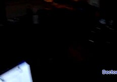 open wide selena perez for dr tampa's deepthroat gag on backstage shower latex choking handjob