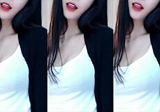 Chinese babe dances sexy on wild coaster