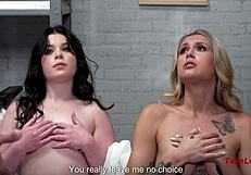 Security Guard Fucks Ghost Costume College Thieves in Threesome