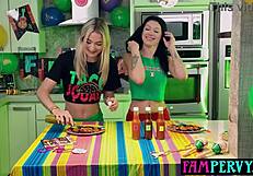 Stepsisters' Hot Sauce Challenge Turns Into Threesome With Stepbro