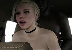Mature Cassie Cage tempts in tight cage with blonde curves aching