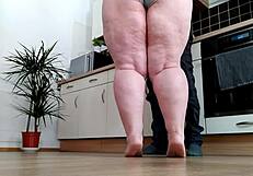 Chubby Milf's Huge Wet Pussy Dripping Through Soaked Panties