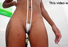 how does slim Brazilian cutie Karina Rose handle dicks bigger than her arm in DAP anal?