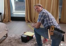 Busty Shemale Client Cock Sucked After Panties Discovery