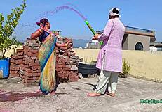 holi outdoor pounding friends stepsis fat pussy takes rough cock load!