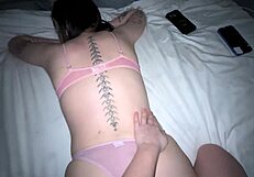 Stepsister fucks me brutally hard after shower rough cunnilingus