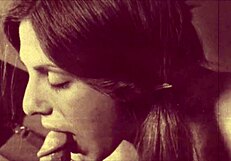 intense hairy beaver pussy fucking blowjob in swinging sixties retro taboo vintage