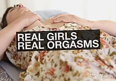 pretty redhead penny lay fingers wet shaved pussy to orgasm