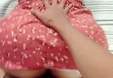 Chubby latina bodybuilder fan fucks huge tits in homemade clip!