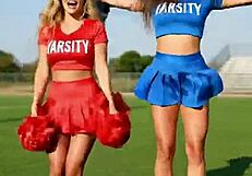 i can't stop teasing in my cheerleader pom poms