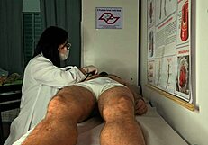  nurse checks patient's massive erection then bangs him bareback in hospital room