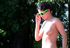 four blondes camping kiss lick pussies orgasm with banana toys