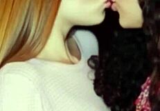 katherine and megan lock lips in steamy french kiss
