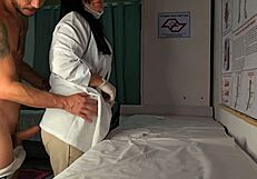  nurse checks patient's massive erection then bangs him bareback in hospital room