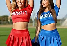 i can't stop teasing in my cheerleader pom poms