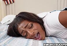 Hot black stepsister fucked doggystyle by stepbrother