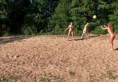 four blondes camping kiss lick pussies orgasm with banana toys