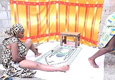 ebony babe's big ass tits get vaginal exam massage and public workout in casting interview