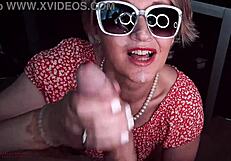 stepmommy begs stepson to empty balls with pov blowjob and facial