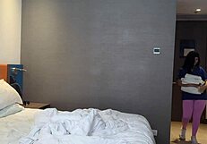 Curvy Latina Hotel Maid's Big Ass Secretly Seduces Guest