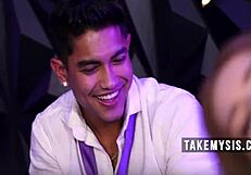 karaoke night explodes into wild stepfamily freeuse orgy with petite latina moans